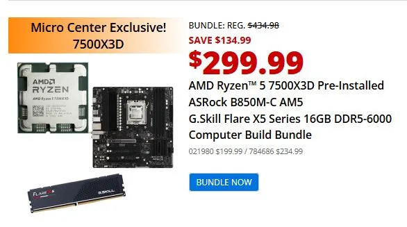 Micro Center bietet Ryzen 7 9850 ×3D mit 499-Dollar-Combo an: B850-Mainboard quasi kostenlos
