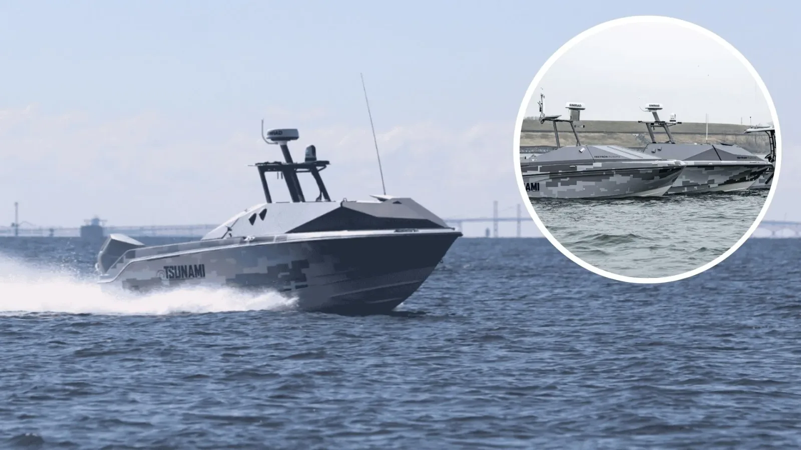 Unbemannte Boote zur Demonstration der fortschrittlichen Kampfkraft der US Navy